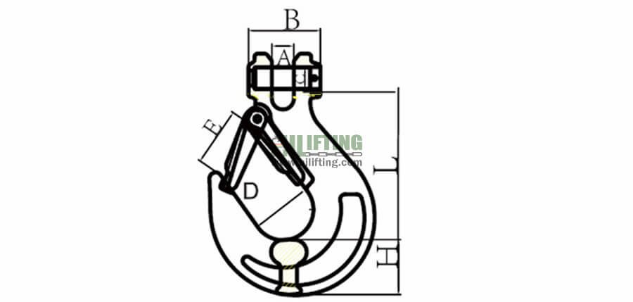 thumbnail image 2 of Grade 80 7mm Lifting Clevis C Hook For 2 Ton Chain Sling Hoist - G80 2T 2 of 5